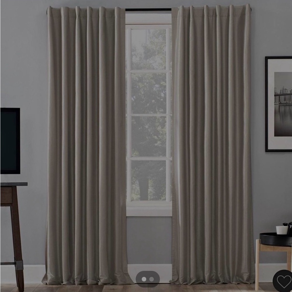 Sun Zero 50"x95" Sun Zero Blackout Evelina Faux Dupioni Beige 7 Panels